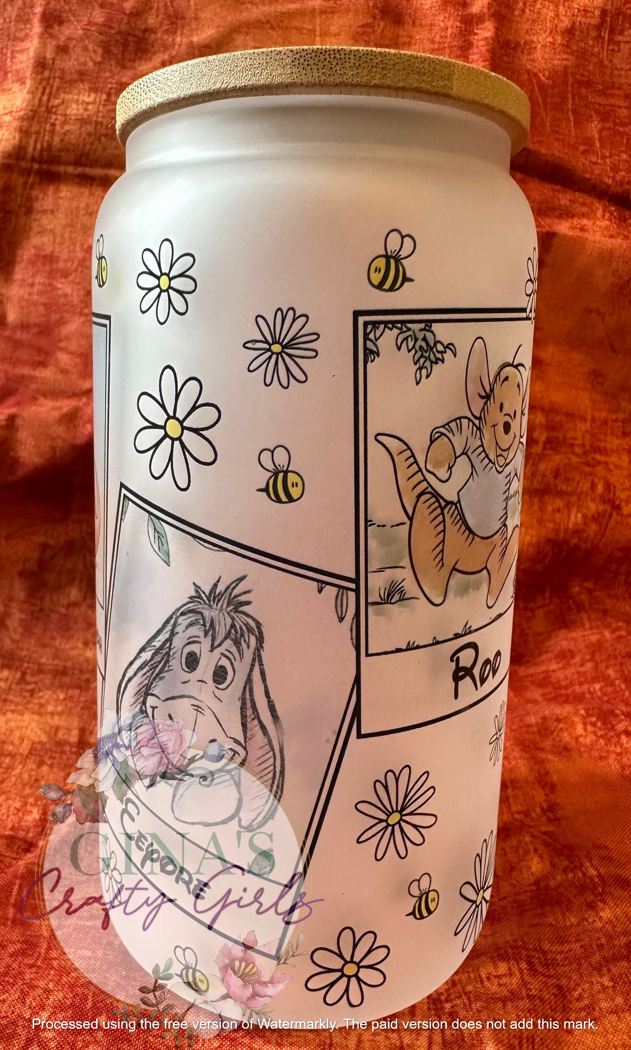 Winnie the Pooh And Gang Glass Can Cup