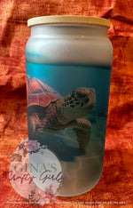Load image into Gallery viewer, Sea Turtle Glass Can Cup
