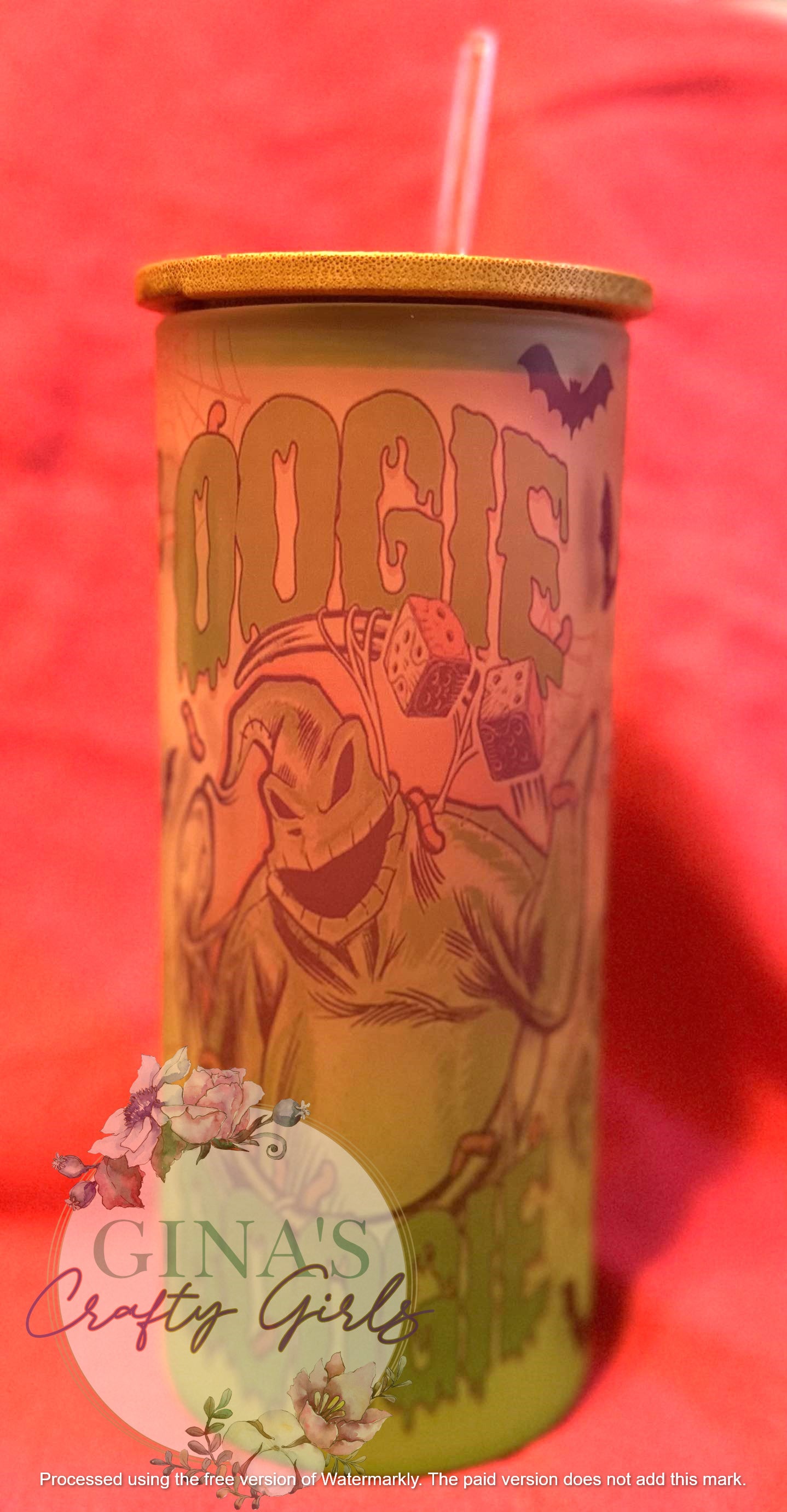 Oogie Boogie Glass Can Cup