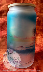 Load image into Gallery viewer, Sunset Beach Glass Can Cup
