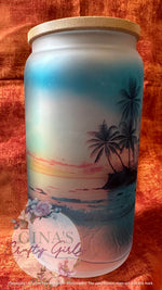 Load image into Gallery viewer, Sunset Beach Glass Can Cup
