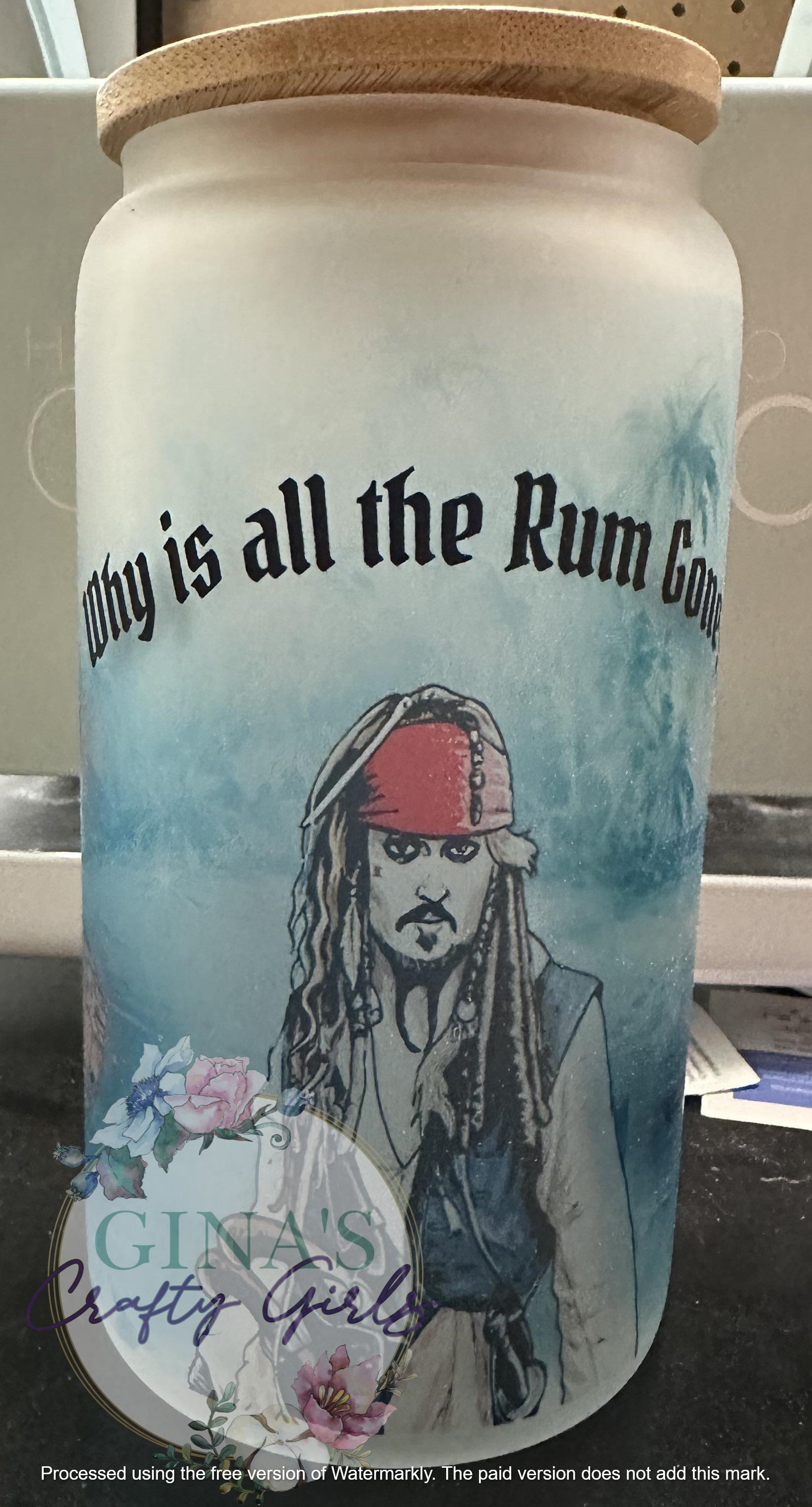 Why Is The Rum Gone? Jack Sparrow Glass Can Cup