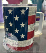 Load image into Gallery viewer, Black Lab Duck Hunter With American Flag Camp Mug
