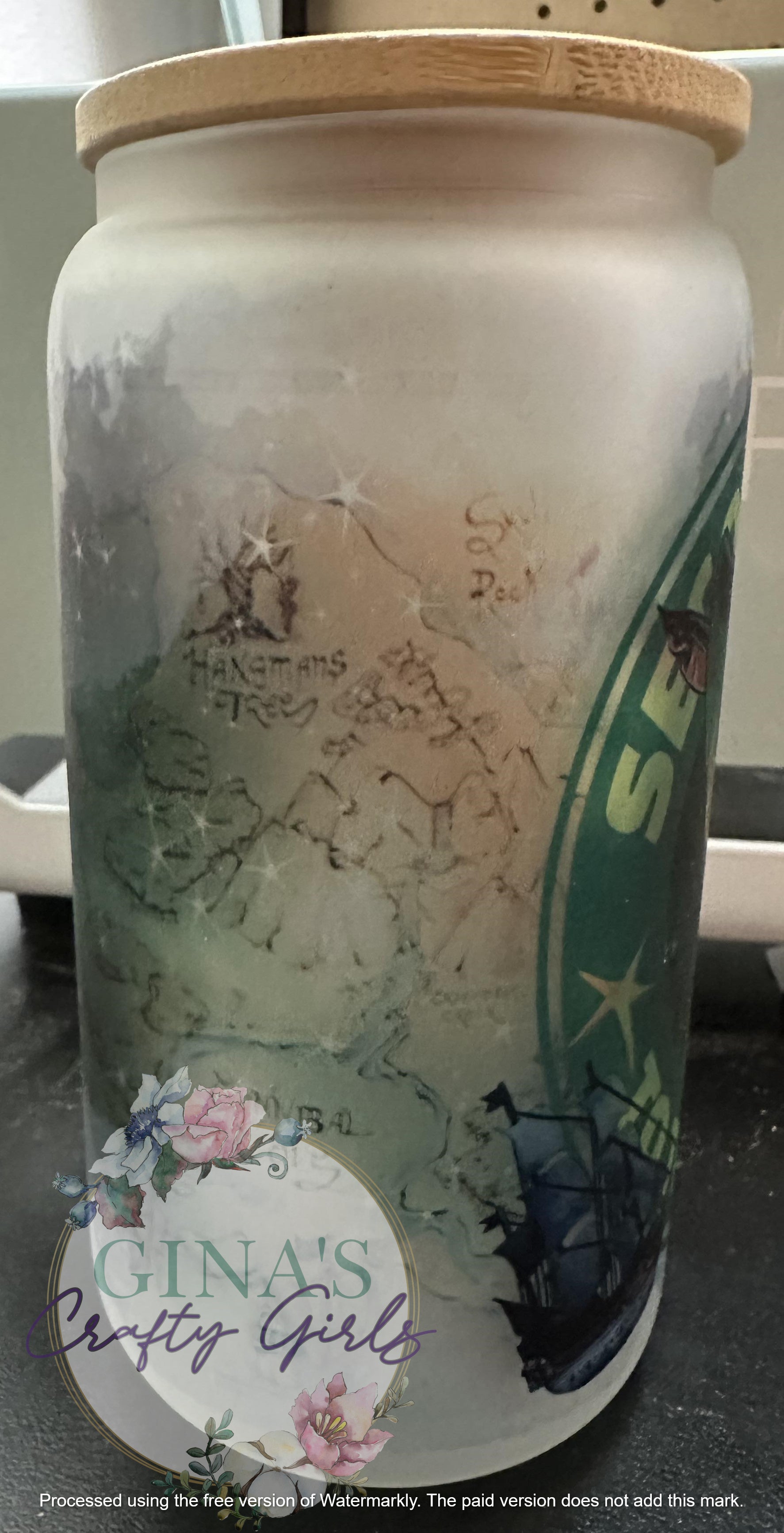 Peter Pan Second Star to the Right Glass Can Cup