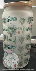 I'm A Grinch Before My Coffee Glass Can Cup