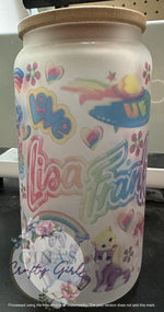 Load image into Gallery viewer, Lisa Frank Inspired Glass Can Cup
