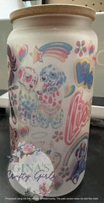 Load image into Gallery viewer, Lisa Frank Inspired Glass Can Cup
