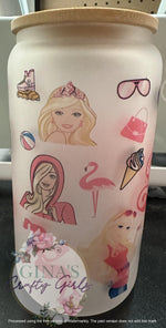 Load image into Gallery viewer, Lets Go Barbie Glass Can Cup
