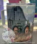 Load image into Gallery viewer, Deer With Tractor and Barn Camp Mug

