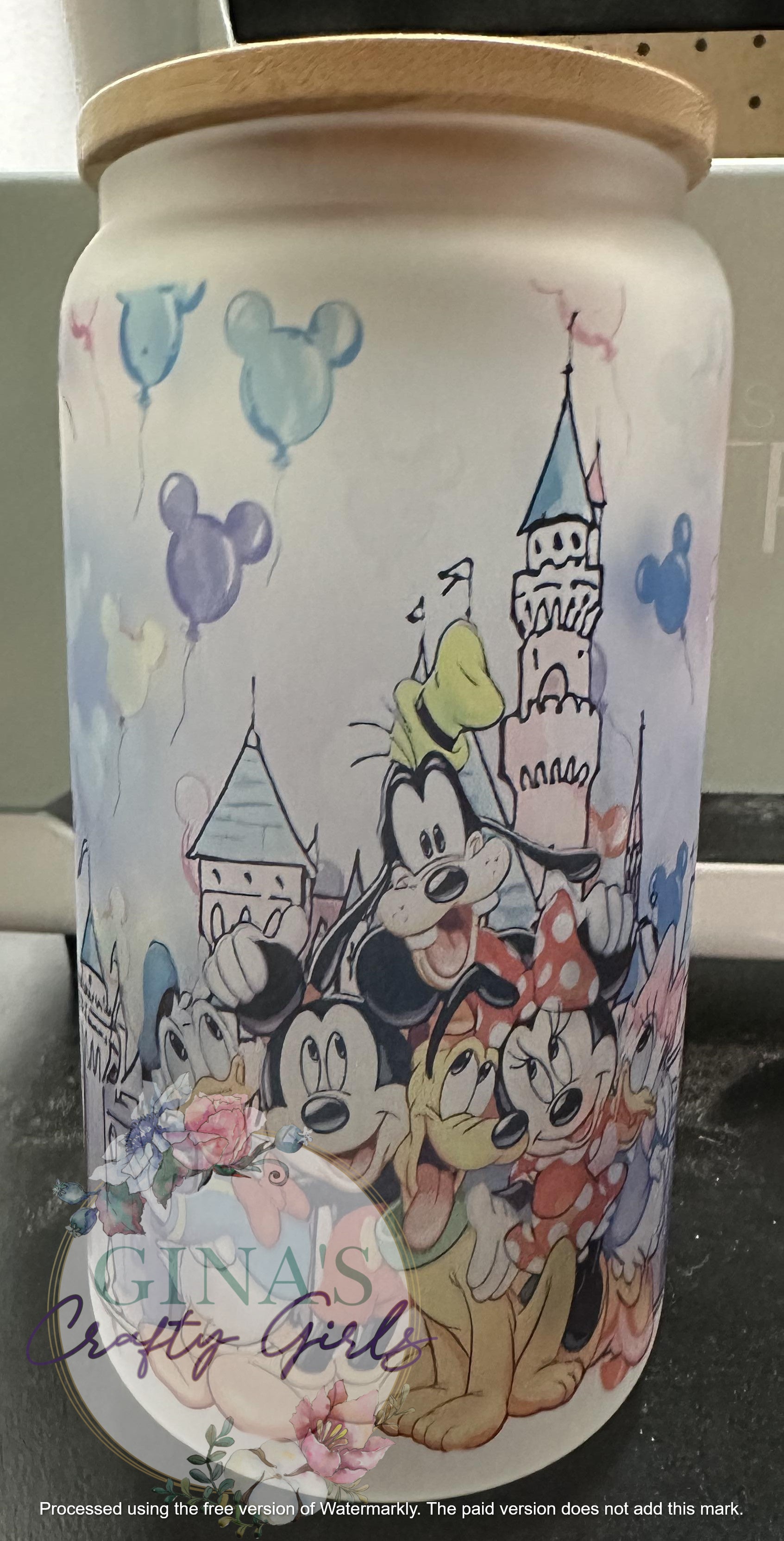 Disney Gang With Castle Glass Can Cup