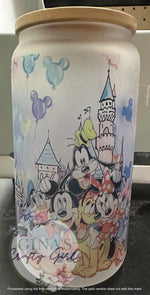 Load image into Gallery viewer, Disney Gang With Castle Glass Can Cup
