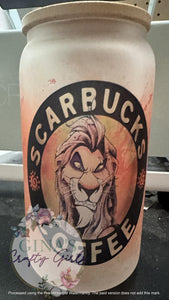 Scarbucks Coffee Scar Glass Can Cup