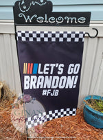 Load image into Gallery viewer, Let&#39;s Go Brandon #FJB 12 x18 Double Sided Garden Flag
