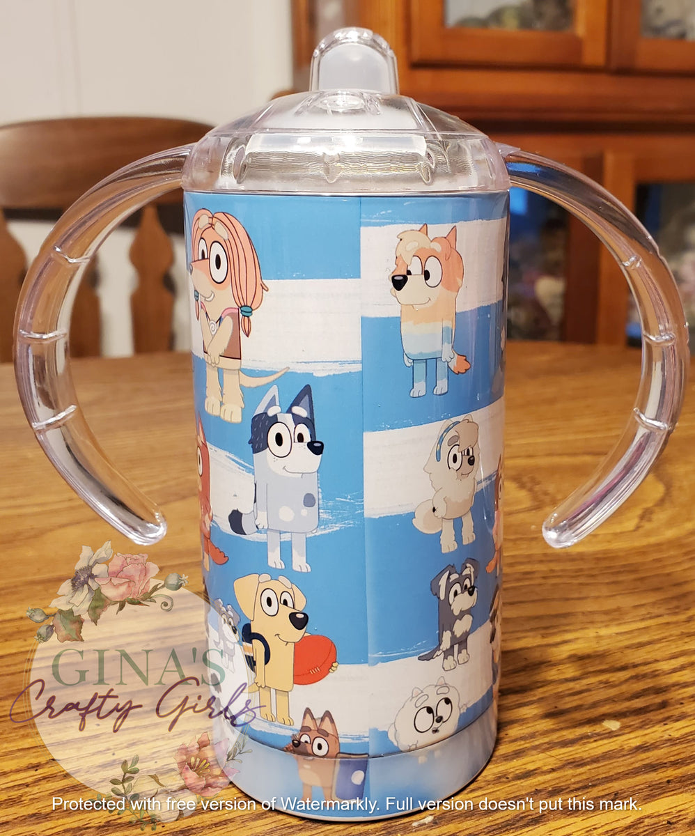 Bluey 12 oz sippy cup – Sistersquaredcreations