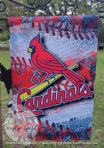 Load image into Gallery viewer, STL Cardinals Baseball 12 x18 Double Sided Garden Flag
