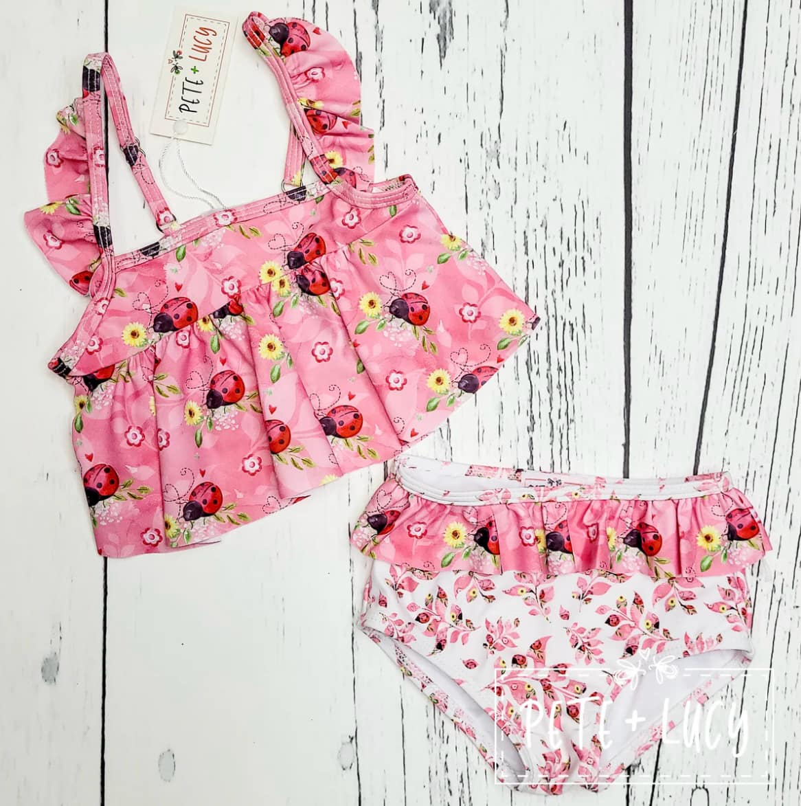 Sweet Ladybugs Two Piece Bathing Suit