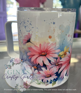 Watercolor Daisies Camp Mug