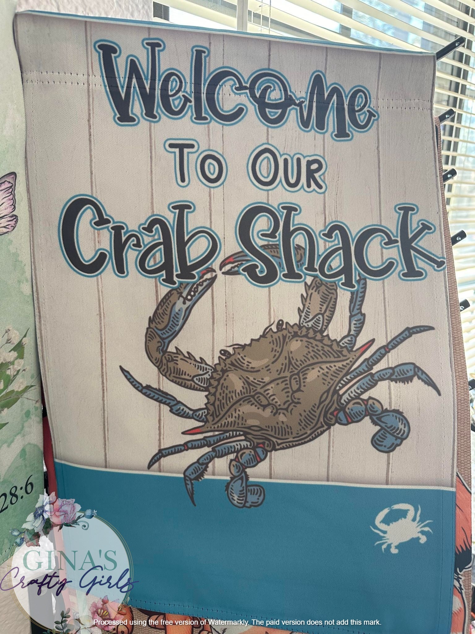 Welcome to the Crab Shack 12 x18 Double Sided Garden Flag