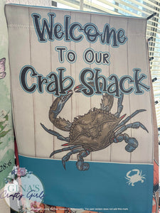 Welcome to the Crab Shack 12 x18 Double Sided Garden Flag