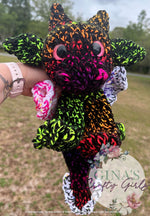 Load image into Gallery viewer, Neon  Rainbow Dragon Crochet
