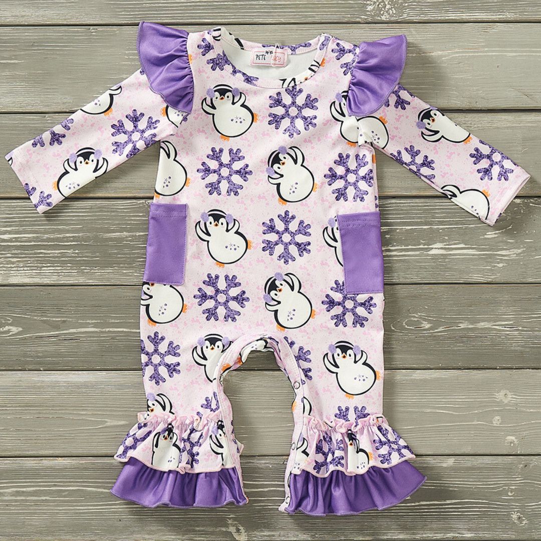 Chilly Penguin Cheer Infant Romper 12-18M