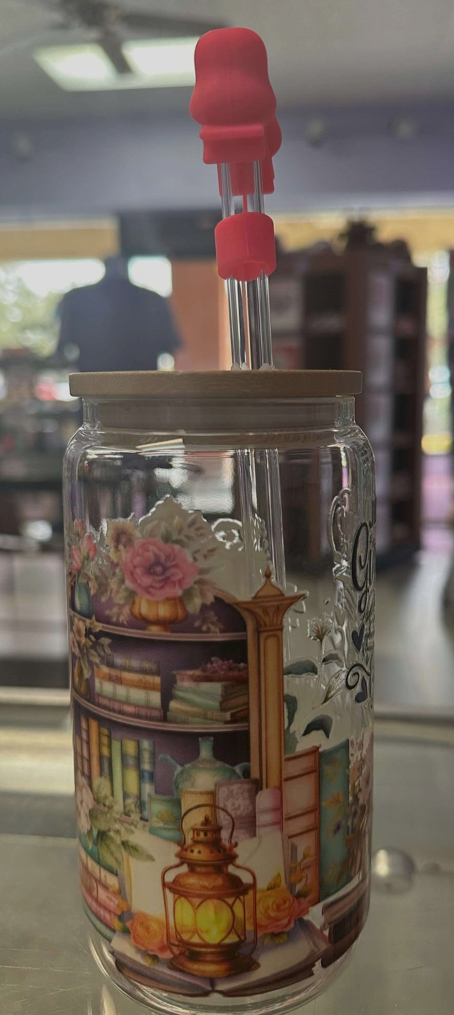 Just A Girl Who Loves Books Glass Cup