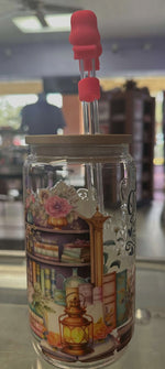 Load image into Gallery viewer, Just A Girl Who Loves Books Glass Cup
