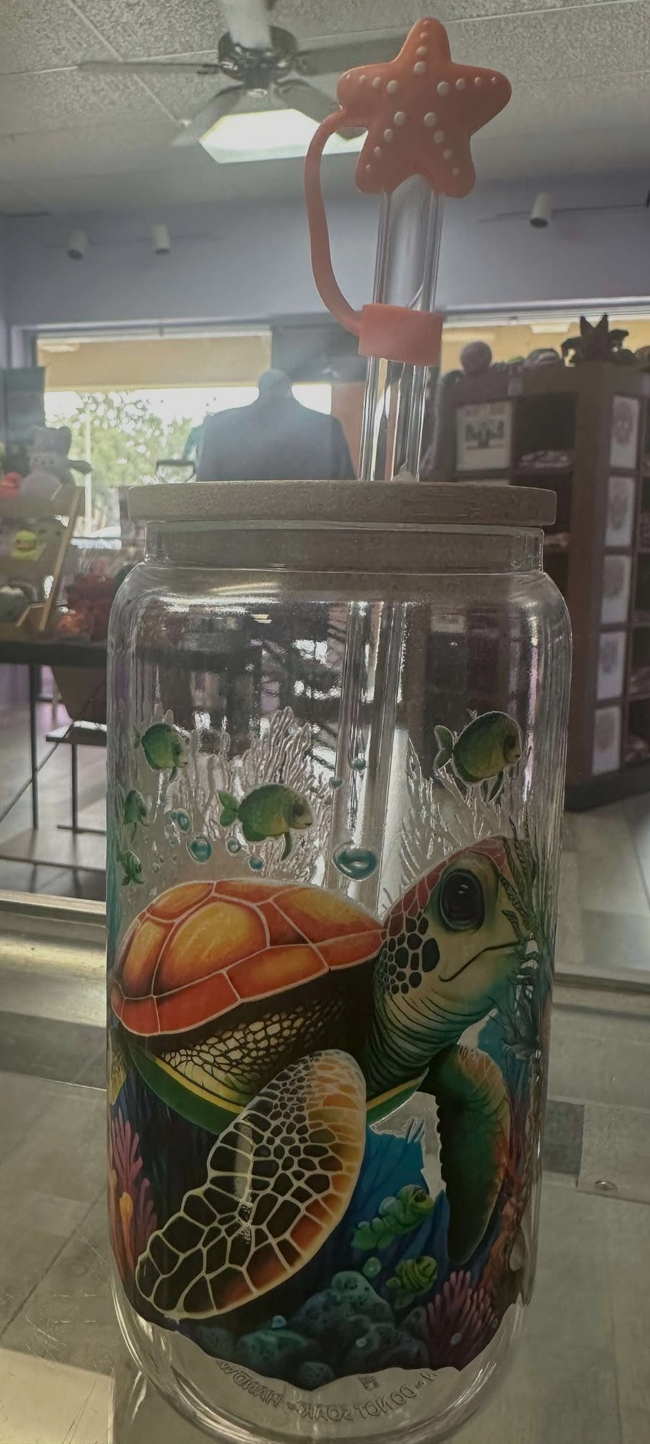 Sea Turtle Glass Cup