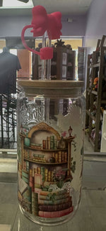 Load image into Gallery viewer, Just A Girl Who Loves Books Glass Cup
