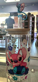 Load image into Gallery viewer, Stitch and Angel Glass Cup

