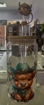 Load image into Gallery viewer, Western Cowboy Glass Cup
