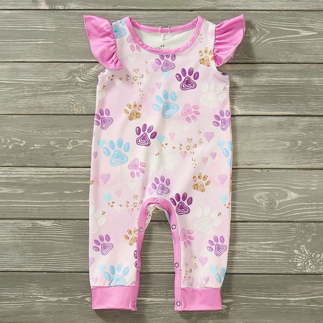 Paw Prints Infant Romper