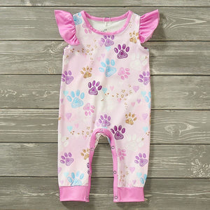 Paw Prints Infant Romper