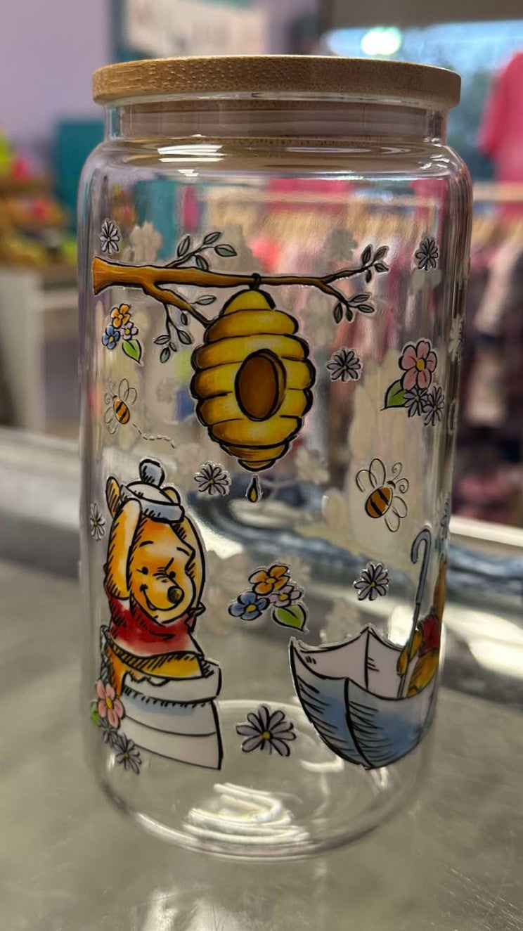Winnie the Pooh Rainy Day Glass Cup