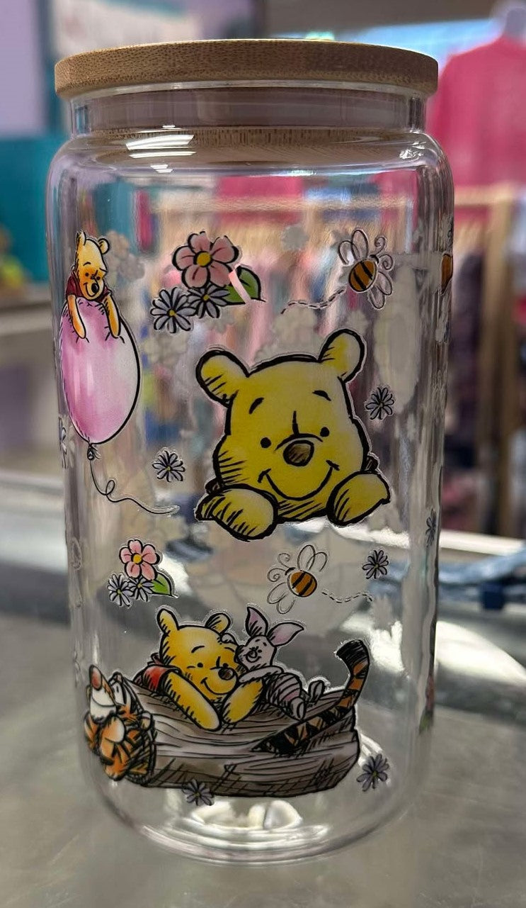 Winnie the Pooh Rainy Day Glass Cup