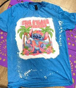 Five O Clock Somewhere Blue Alien Bleached Shirt