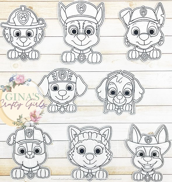 Paw Patrol Coloring Doll Set