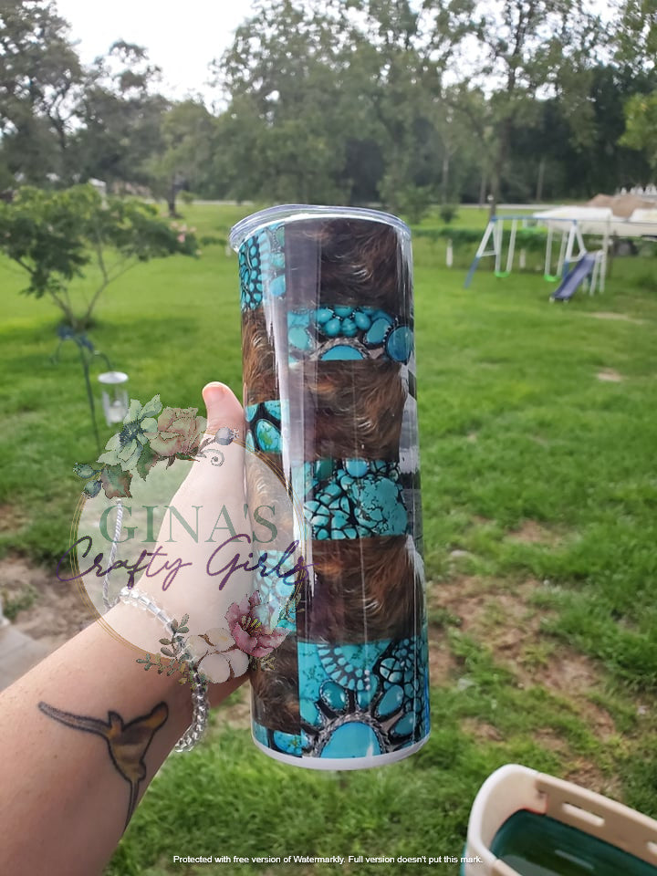 Highland Cow Skinny Tumbler