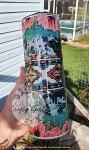 Aztec Baby Cow Skinny Tumbler