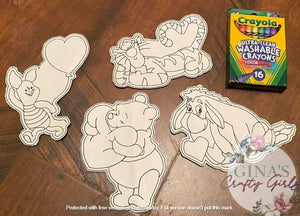 Winnie The Pooh Coloring Doll Set
