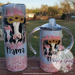 Load image into Gallery viewer, Cow Mama and Mini Tumbler Set
