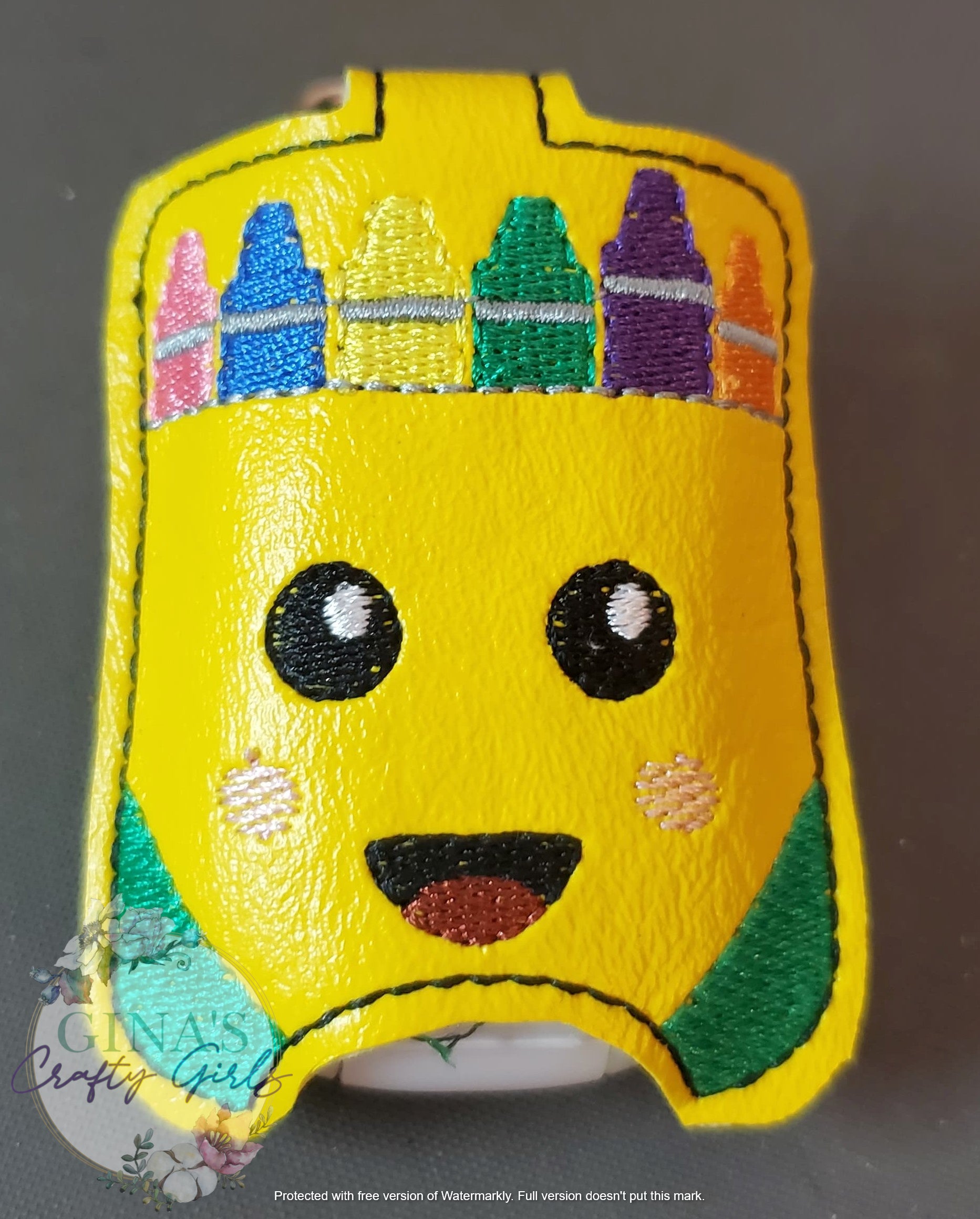 Crayons Face Hand Sanitizer Holder
