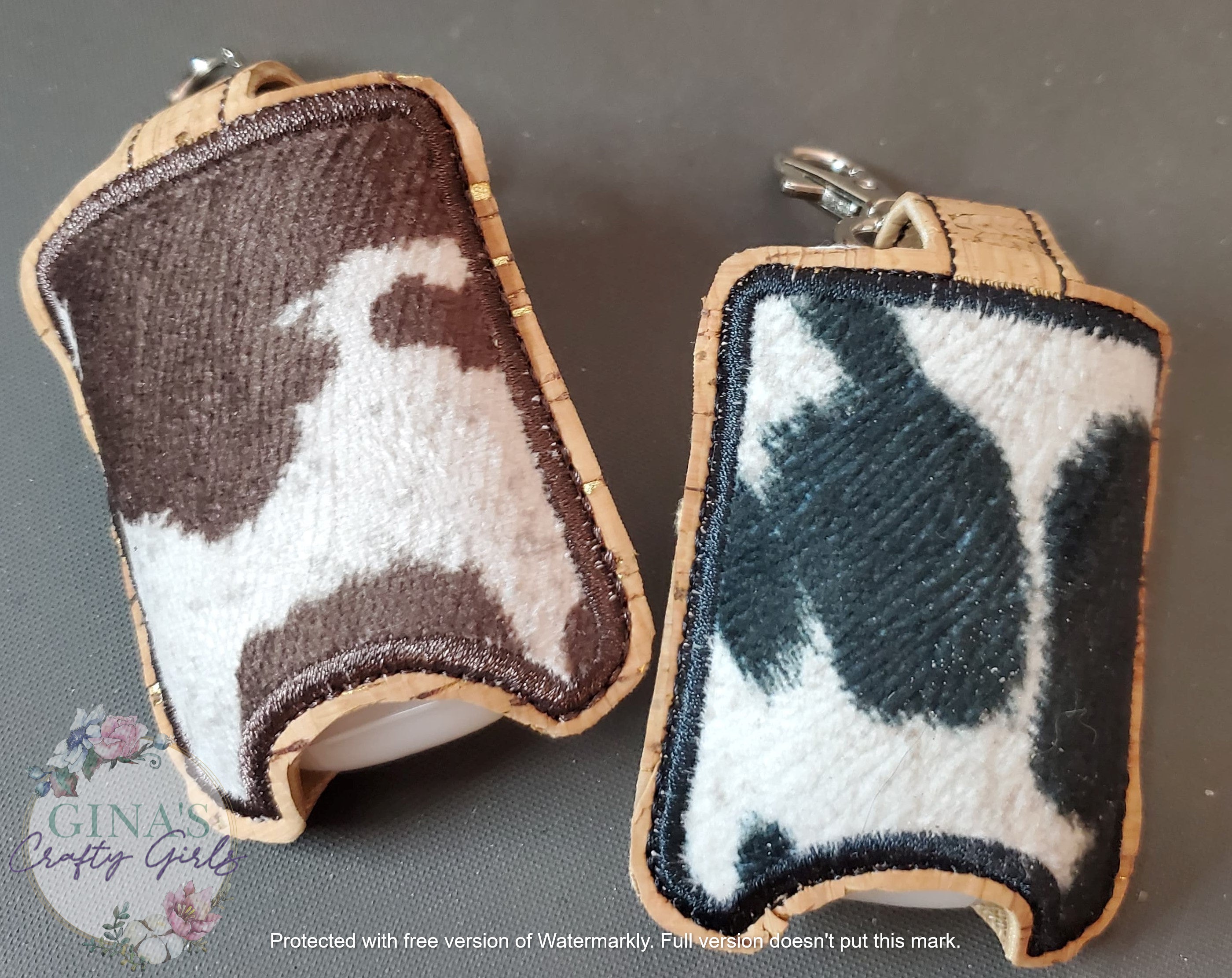 Cowprint Hand Sanitizer Holder
