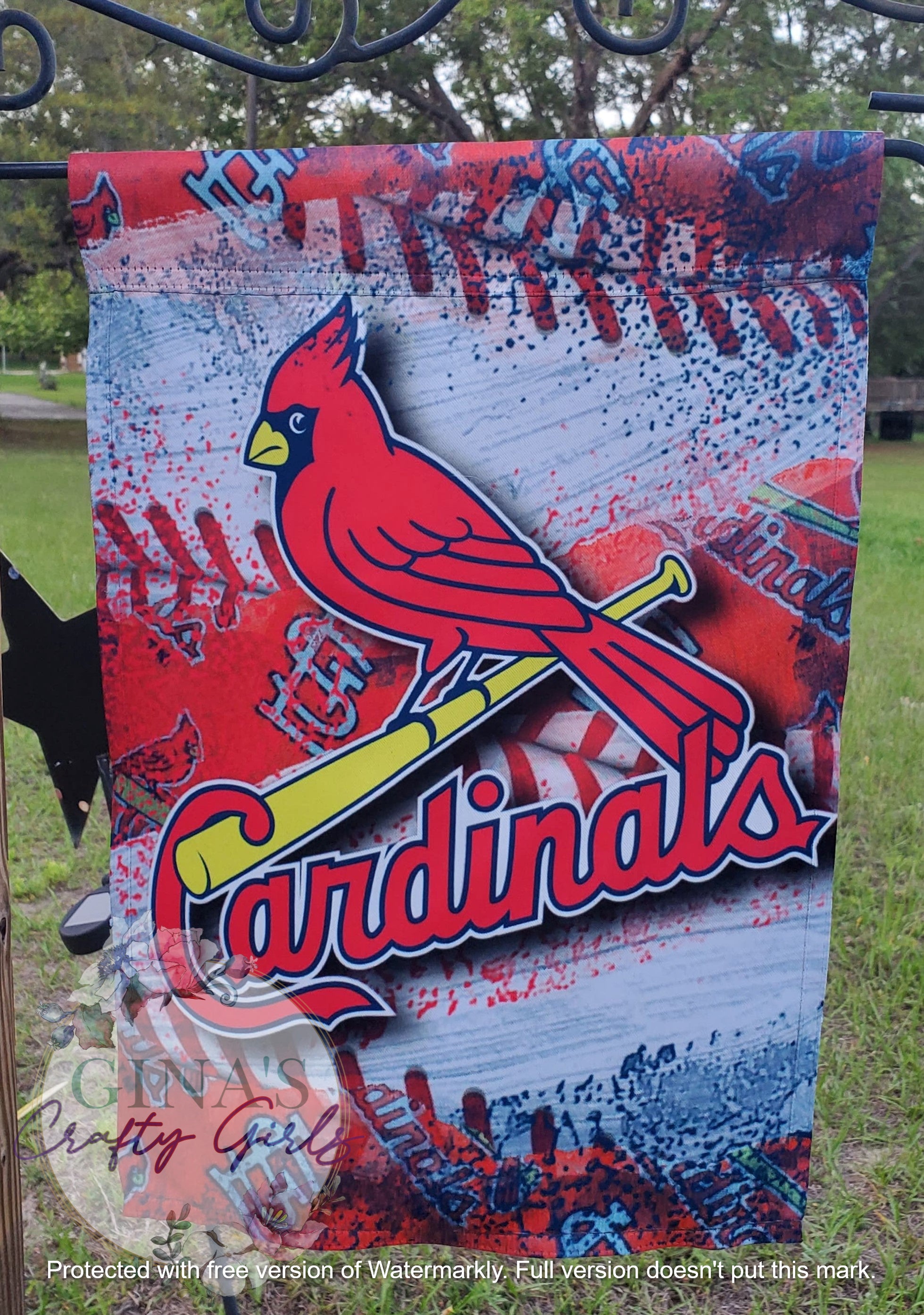 St Louis Cardinals USA Country Flag Metal Sign Baseball Signs Gift for Fans  - Custom Laser Cut Metal Art & Signs, Gift & Home Decor