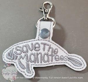 Save the Manatees Manatee Keyfob