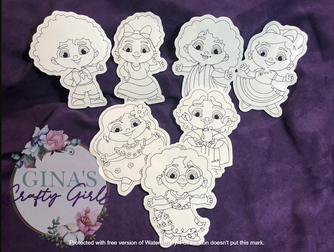 Encanto Set #1 Coloring Doll Set