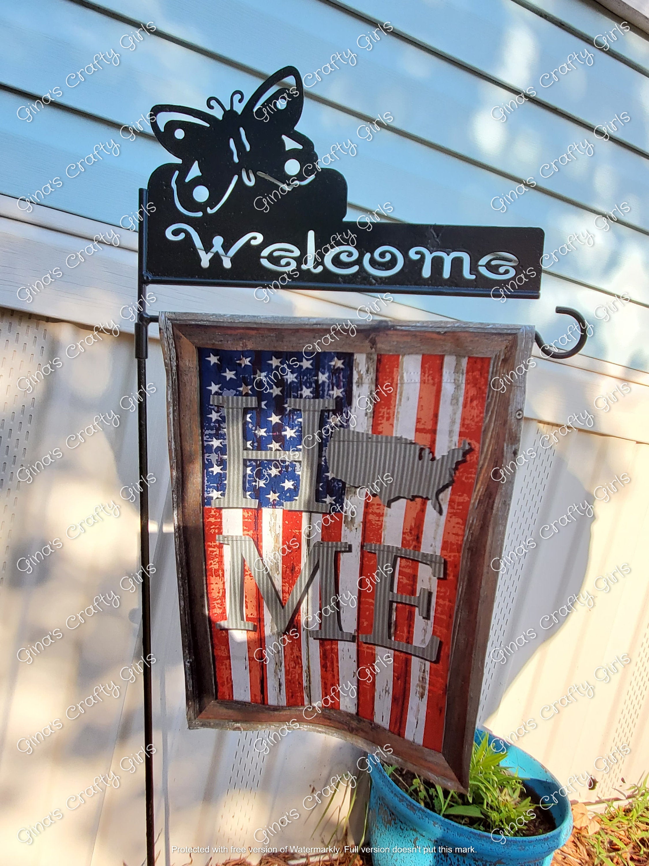 HOME USA American Flag 12 x18 Double Sided Garden Flag