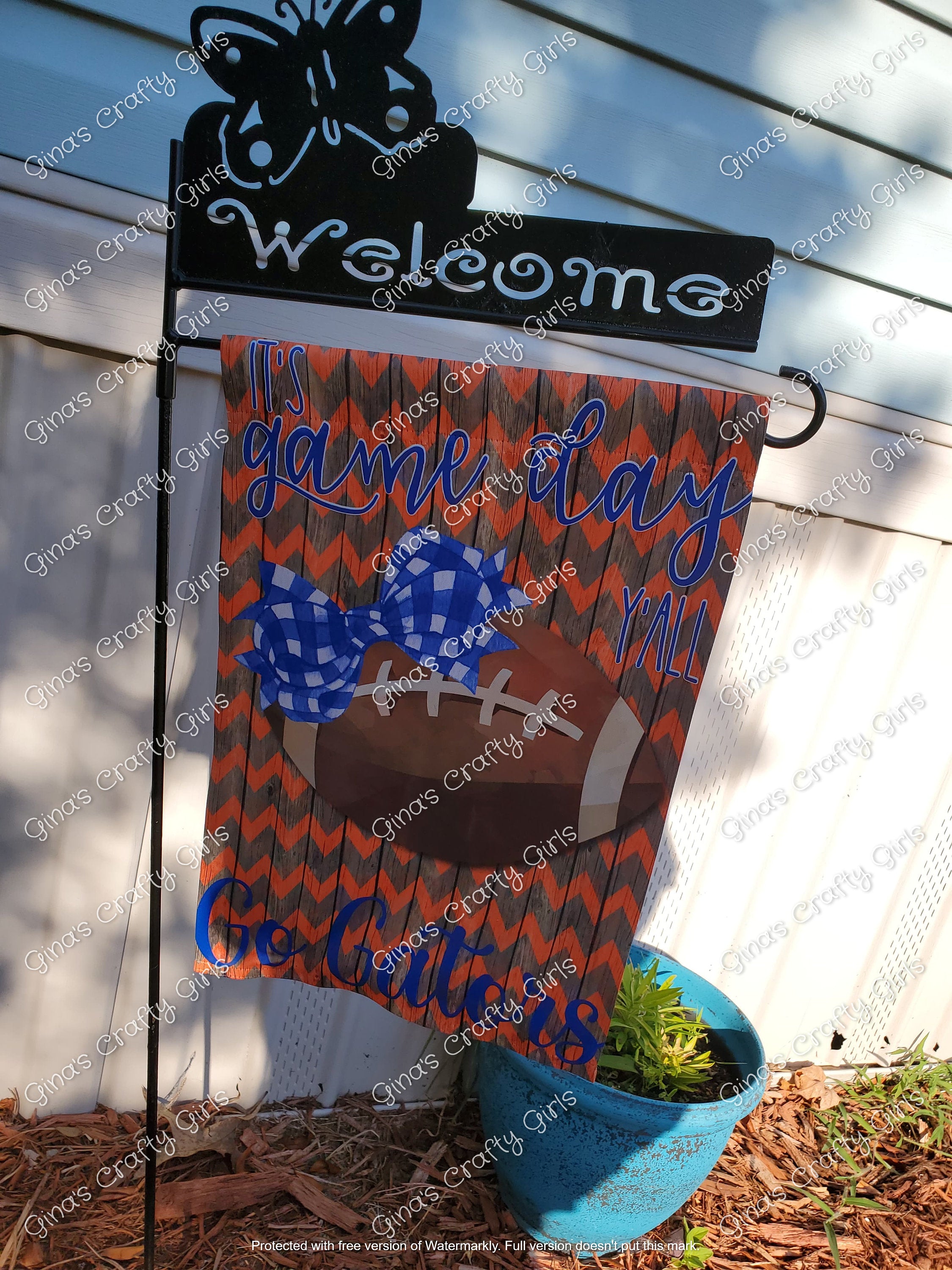 It's Game Day Ya'll Go Gators Football 12 x18 Double Sided Garden Flag