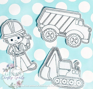 Construction Coloring Doll Set